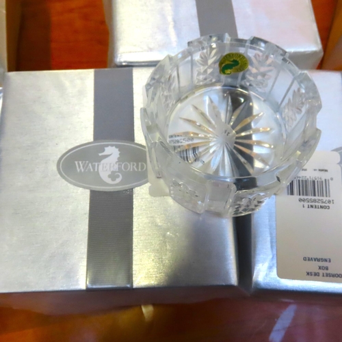 95 - Waterford Crystal Three Pieces Including Original Presentation Boxes and Wrapping as New