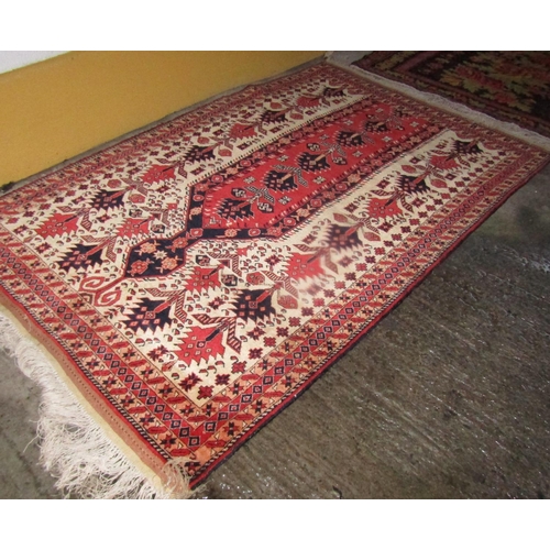 960 - Afghan Silk on Wool Rug Finely Detailed with Silk Base 6ft 8 Inches Long x 3ft 11 Inches Wide