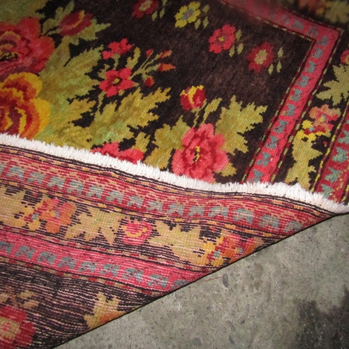 962 - Vintage Karabagh Pure Wool Rug Floral Pattern Attractively Detailed 9ft Long x 4ft 4 Inches Wide