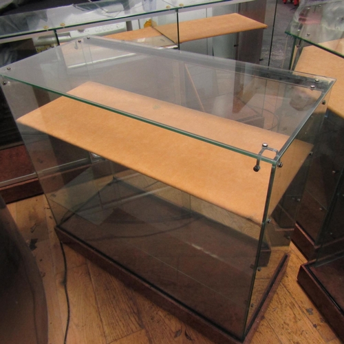 967 - Modern Jewellery Display Cabinet Burr Walnut Base Attractively Detailed Good Original Condition 3ft ... 