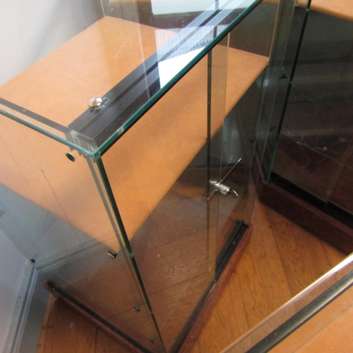 976 - Modern Jewellery Display Cabinet Burr Walnut Base Attractively Detailed Good Original Condition Appr... 