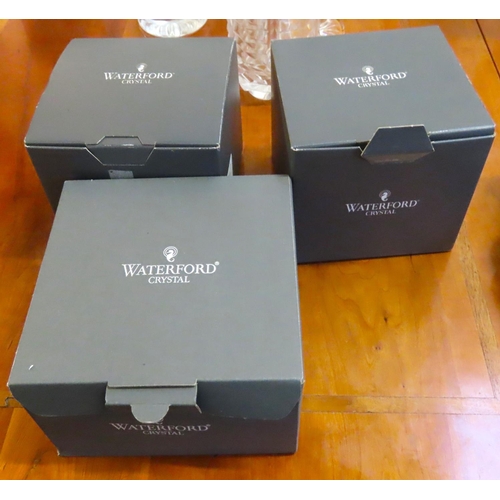 98 - Waterford Crystal Three Pieces Including Original Presentation Boxes and Wrapping as New