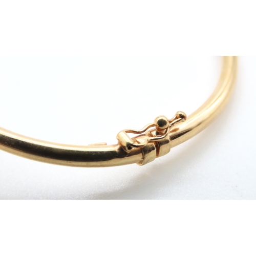 131 - Attractively Detailed Ladies 9 Carat Yellow Gold Bangle Inner Width 6.5cm