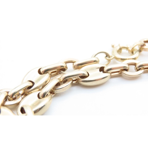 164 - 9 Carat Yellow Gold Fancy Link Bracelet 19cm Long