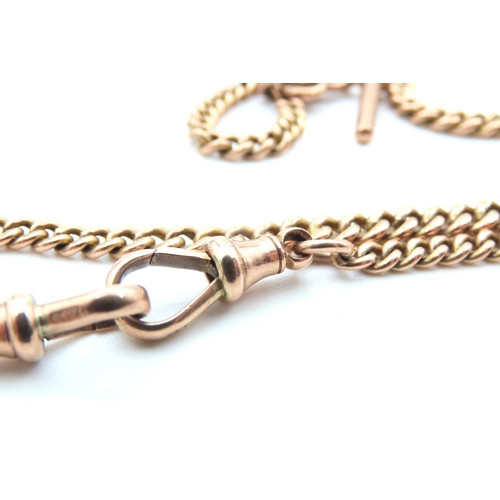 228 - 9 Carat Rose Gold T- Bar Necklace 44cm Long 26.4 Grams