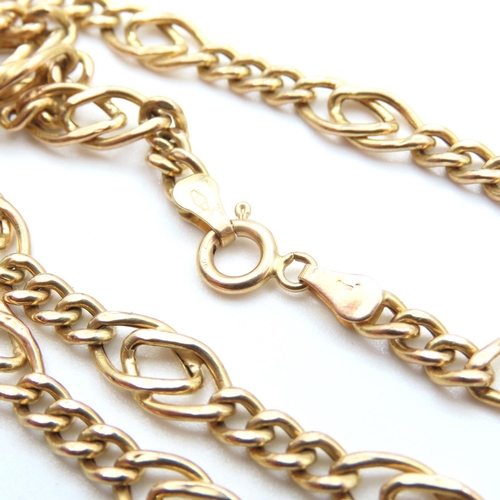 229 - 9 Carat Yellow Gold Fancy Link Necklace 40cm Long