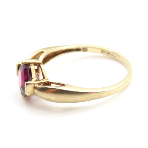 231 - Rubellite Tourmaline Solitaire Ring Mounted on 9 Carat Yellow Gold Band Size P