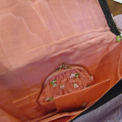 301 - Pure Silk Ladies Clutch Bag with Pink Silk Lined Interior