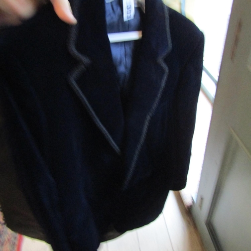303 - Gentleman's Dark Navy Velvet Smoking Jacket Good Original Condition Medium Size by Harrods
