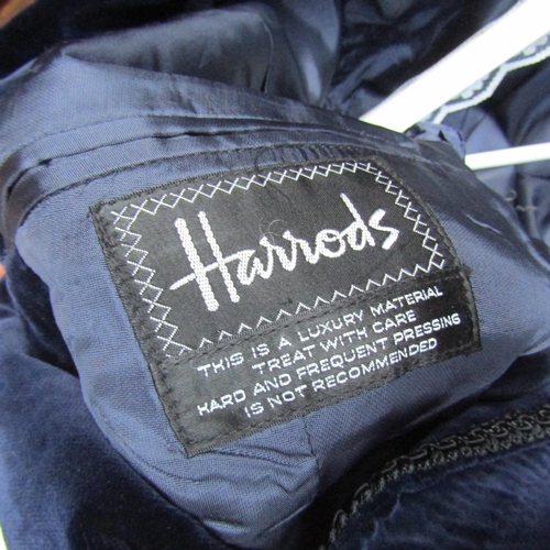 303 - Gentleman's Dark Navy Velvet Smoking Jacket Good Original Condition Medium Size by Harrods