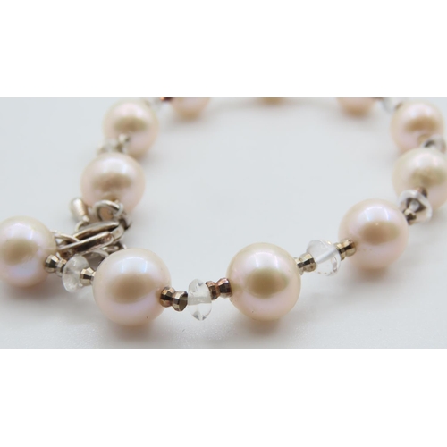 319 - Ladies Paarl Set Silver Bracelet Adjustable 18 to 21cm Long As New Unworn