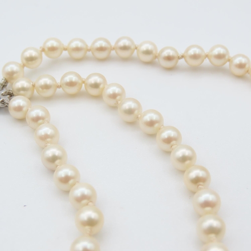 326 - Ladies Pearl Necklace 46cm Long As New Unworn