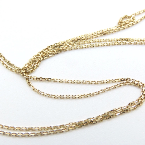 334 - Bezel Set Amethyst Pendant Mounted in 9 Carat Yellow Gold Further Set on 9 Carat Yellow Gold Chain 4... 