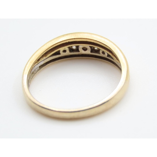 343 - Seven Stone Channel Set Diamon Ring Set in 18 Carat Yellow Gold Ring Size N As New Unworn