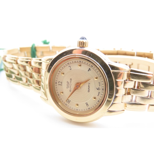357 - Gold Plated Glycine of Switzerland Ladies Wristwatch As New Unworn Shop Tag Present