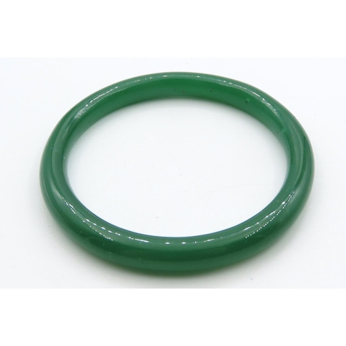 482 - Apple Jade Bangle 6.5cm Wide