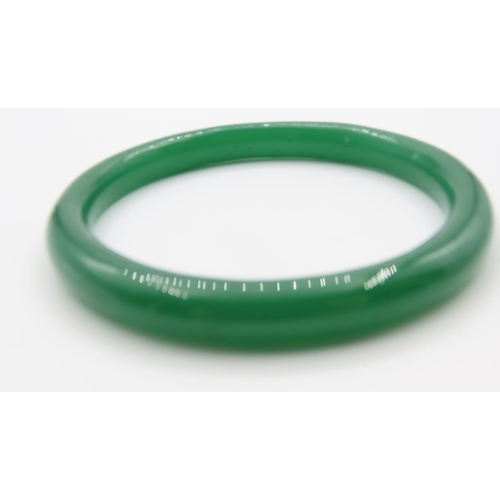 482 - Apple Jade Bangle 6.5cm Wide