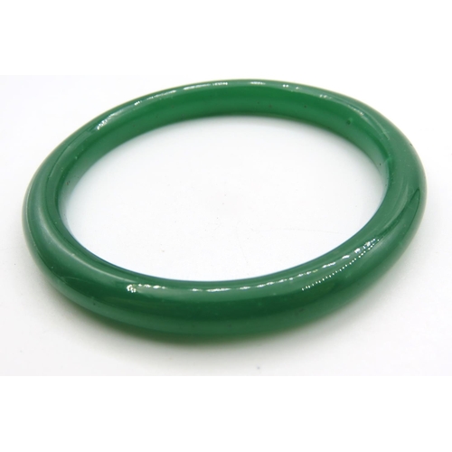 482 - Apple Jade Bangle 6.5cm Wide