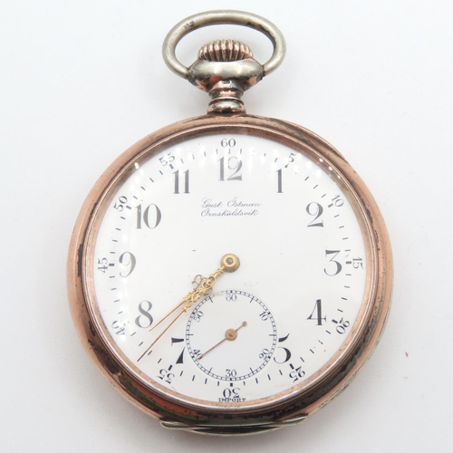 488 - Silver Cased Omega Half Hunter Pocket Watch