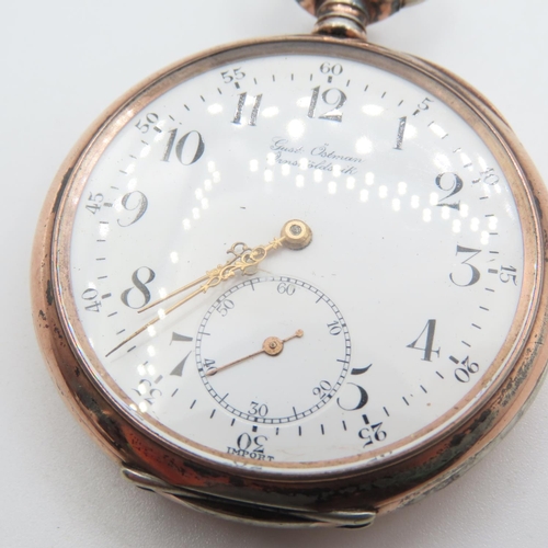 488 - Silver Cased Omega Half Hunter Pocket Watch