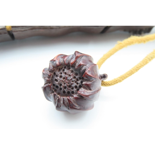 490 - Japanese Inro Fruit and Insect Motif Decoration Original Toggle and Netsuke Present Tri Part