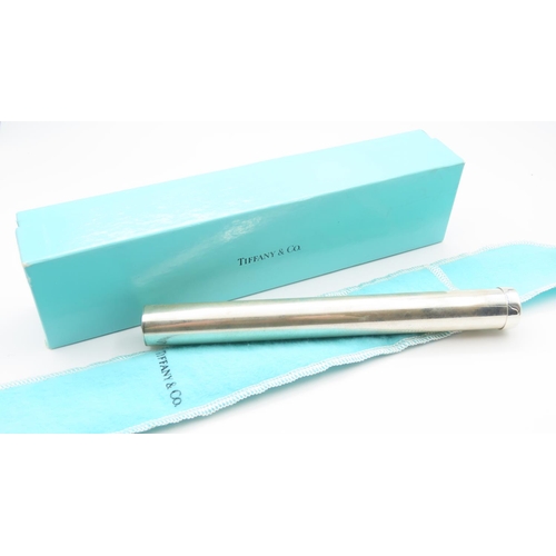 492 - Tiffany & Co. Silver Cigar Holder Contained Within Original Presentation Box Dominican Cigar Contain... 
