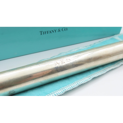 492 - Tiffany & Co. Silver Cigar Holder Contained Within Original Presentation Box Dominican Cigar Contain... 