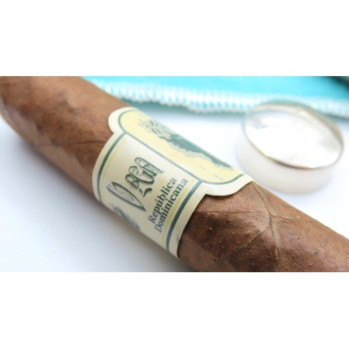 492 - Tiffany & Co. Silver Cigar Holder Contained Within Original Presentation Box Dominican Cigar Contain... 