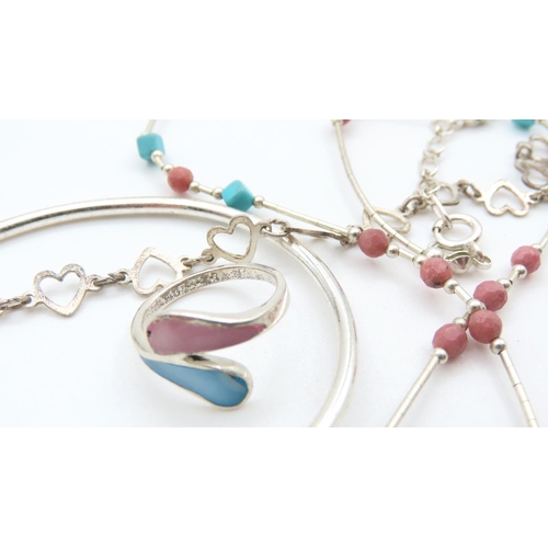 493 - Various Silver Jewellery Items as Photographed Vintage and Others