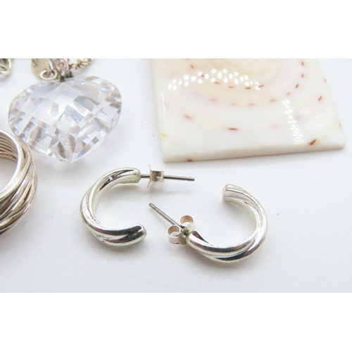496 - Various Silver Jewellery Items as Photographed Vintage and Others
