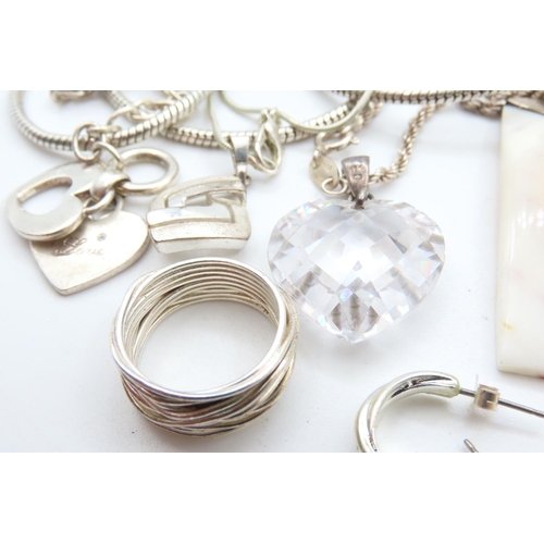 496 - Various Silver Jewellery Items as Photographed Vintage and Others
