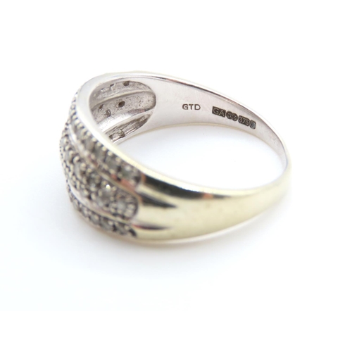 497 - Diamond Set Ladies Ring Set in 9 Carat White Gold Band Size S