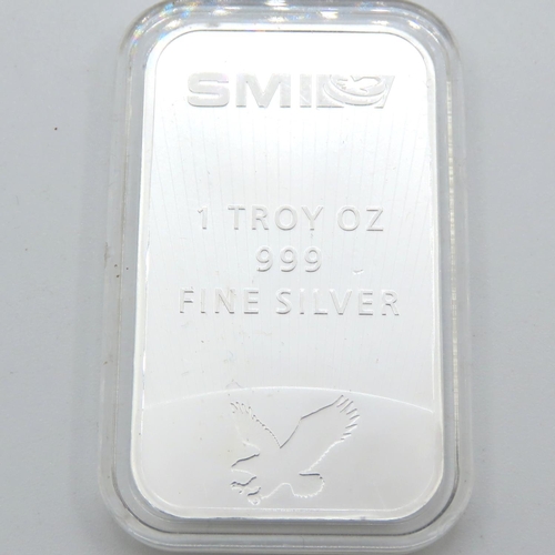 527 - 1 OZ .999 Fine Silver Ingot