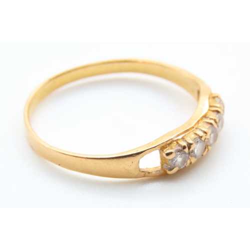 68 - Five Stone Ladies Gemset Ring Set in 18 Carat Yellow Gold Ring Size M