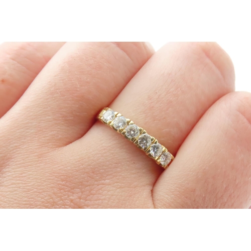 73 - Six Stone Diamond Set Ladies Ring Mounted in 18 Carat Yellow Gold Ring Size R