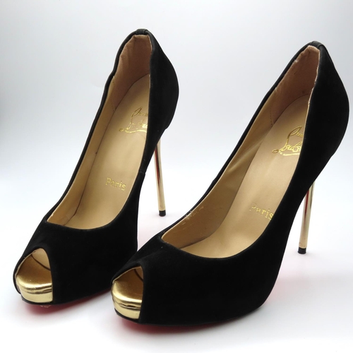 94 - Pair of Christian Louboutin Suede High Heels Shoe Size EU40