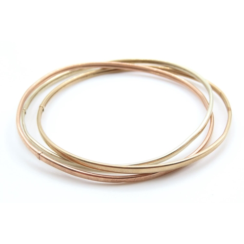 97 - 9 Carat Tri-Gold Ladies Bangle Inner Width 7cm