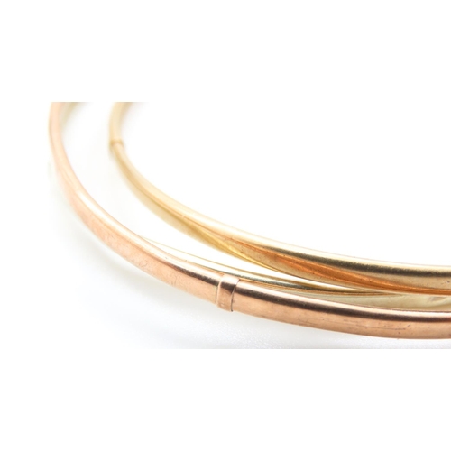 97 - 9 Carat Tri-Gold Ladies Bangle Inner Width 7cm