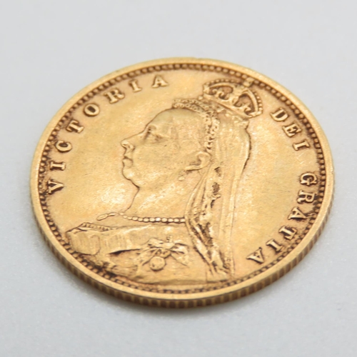 548 - Half Sovereign 22ct Gold 3.9 Grams 1892 Jubilee Victoria Shieldback London Mint