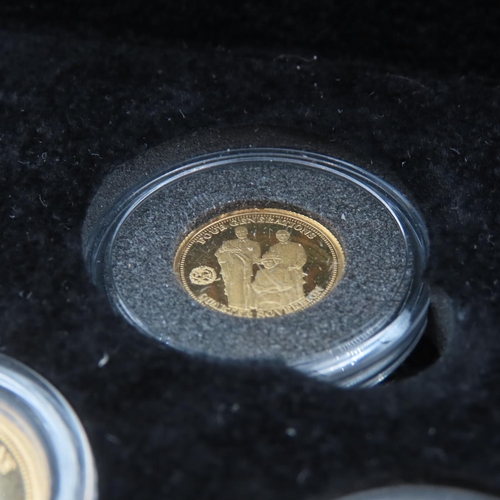 550 - 2014 The Four Generations Sovereign Coin Collection 22ct Gold 7.99g, 3.99g and 1.99g with Original P... 