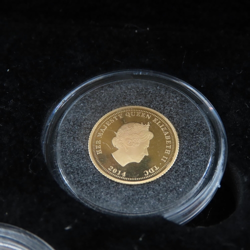 550 - 2014 The Four Generations Sovereign Coin Collection 22ct Gold 7.99g, 3.99g and 1.99g with Original P... 