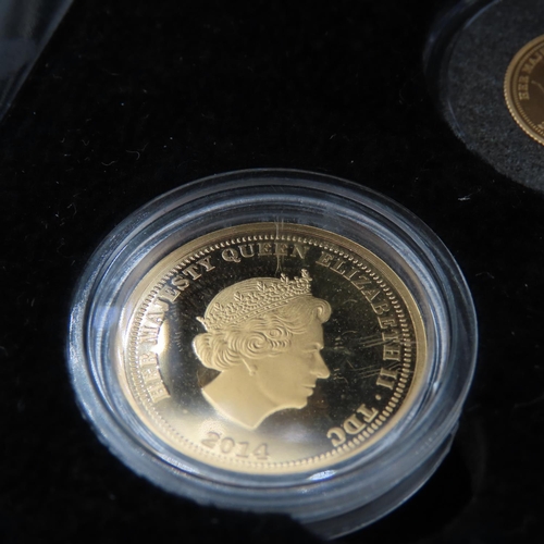 550 - 2014 The Four Generations Sovereign Coin Collection 22ct Gold 7.99g, 3.99g and 1.99g with Original P... 