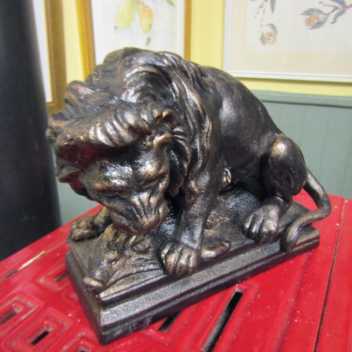 113 - Sculpture of Lion Approximately 10 Inches High x 11 Inches Wide