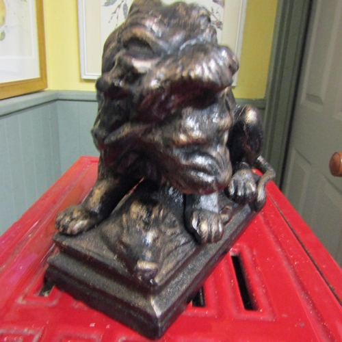 113 - Sculpture of Lion Approximately 10 Inches High x 11 Inches Wide