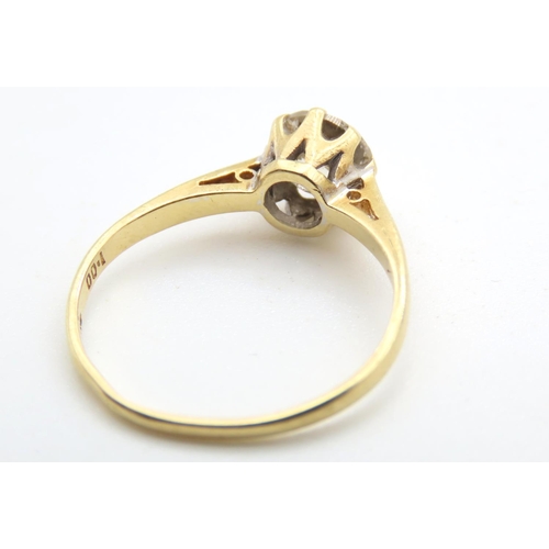 1438 - 1 Carat Diamond Solitaire Ring Mounted in 18 Carat Yellow Gold Ring Size N and a Half