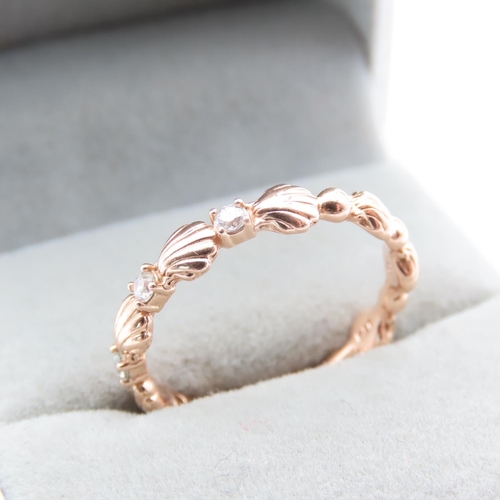 1442 - Pandora 14 Carat Rose Gold Ring Size P