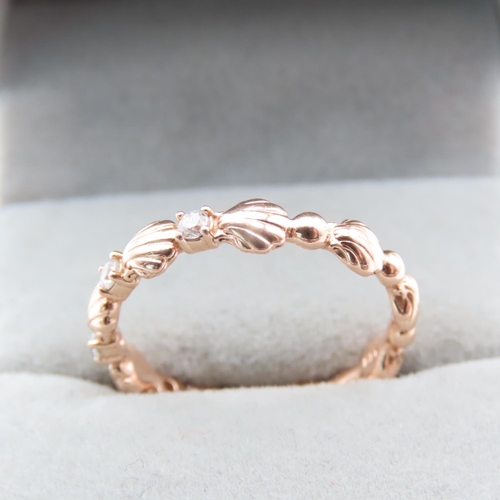 1442 - Pandora 14 Carat Rose Gold Ring Size P