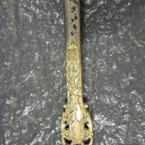 247 - Masonic Order Ceremonial Sword and Scabbard Attractively Detailed Enamel Decoration