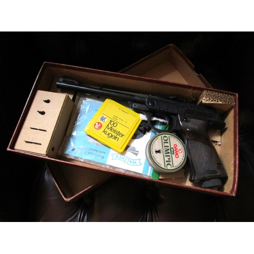 253 - Walther Precision Air Pistol with Barrel Weight Original Box and Accompaniments Quantity as Photogra... 