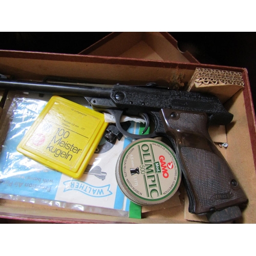 253 - Walther Precision Air Pistol with Barrel Weight Original Box and Accompaniments Quantity as Photogra... 